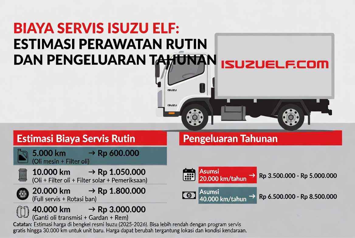 Biaya Servis Isuzu Elf