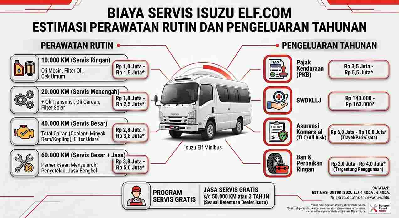 Isuzu Elf Estimasi Perawatan