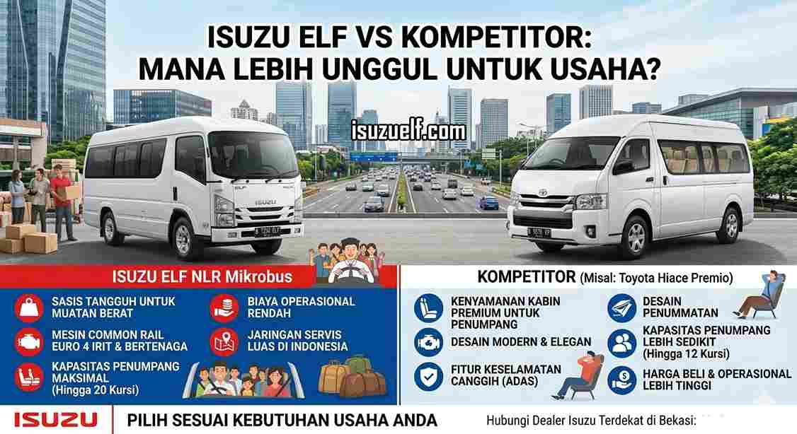 Isuzu Elf vs Kompetitor Mana Lebih Unggul untuk Usaha
