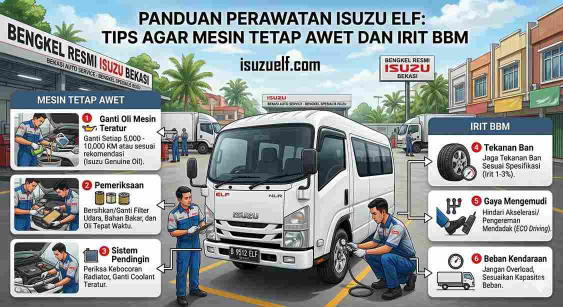 Perawatan Isuzu Elf Tips Agar Mesin Tetap Awet dan Irit BBM